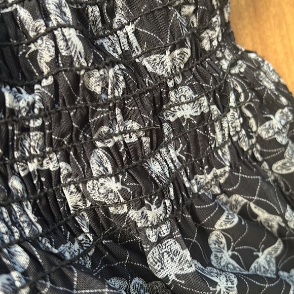 MAX STUDIO💫 Women’s Black Butterfly Printed Strapless Maxi Dress - Picture 10 of 10